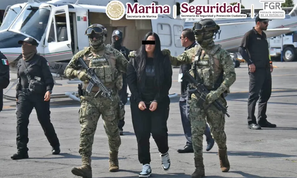 Imagen relacionada con la detención de presuntos integrantes de un grupo delictivo en Tuxtepec, Oaxaca.