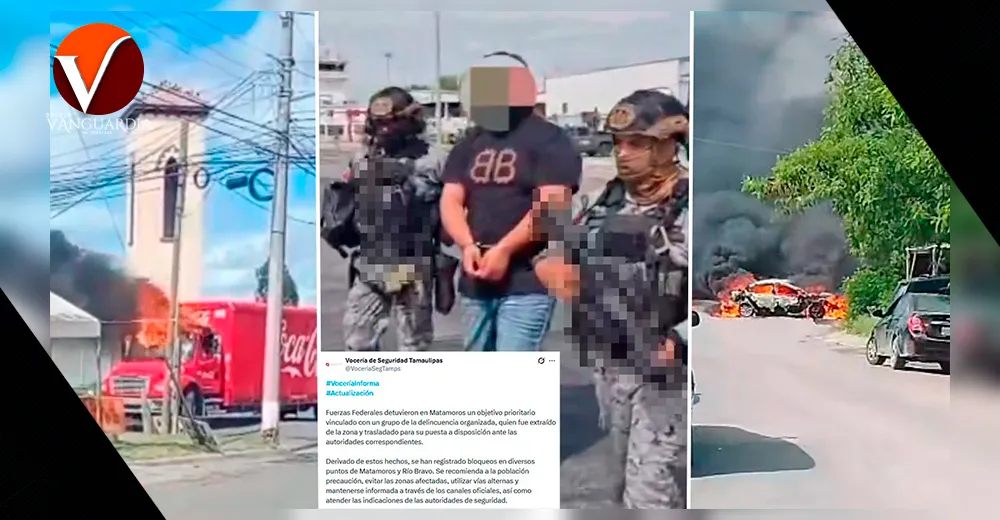 Imagen de referencia de un operativo de seguridad en Matamoros, Tamaulipas