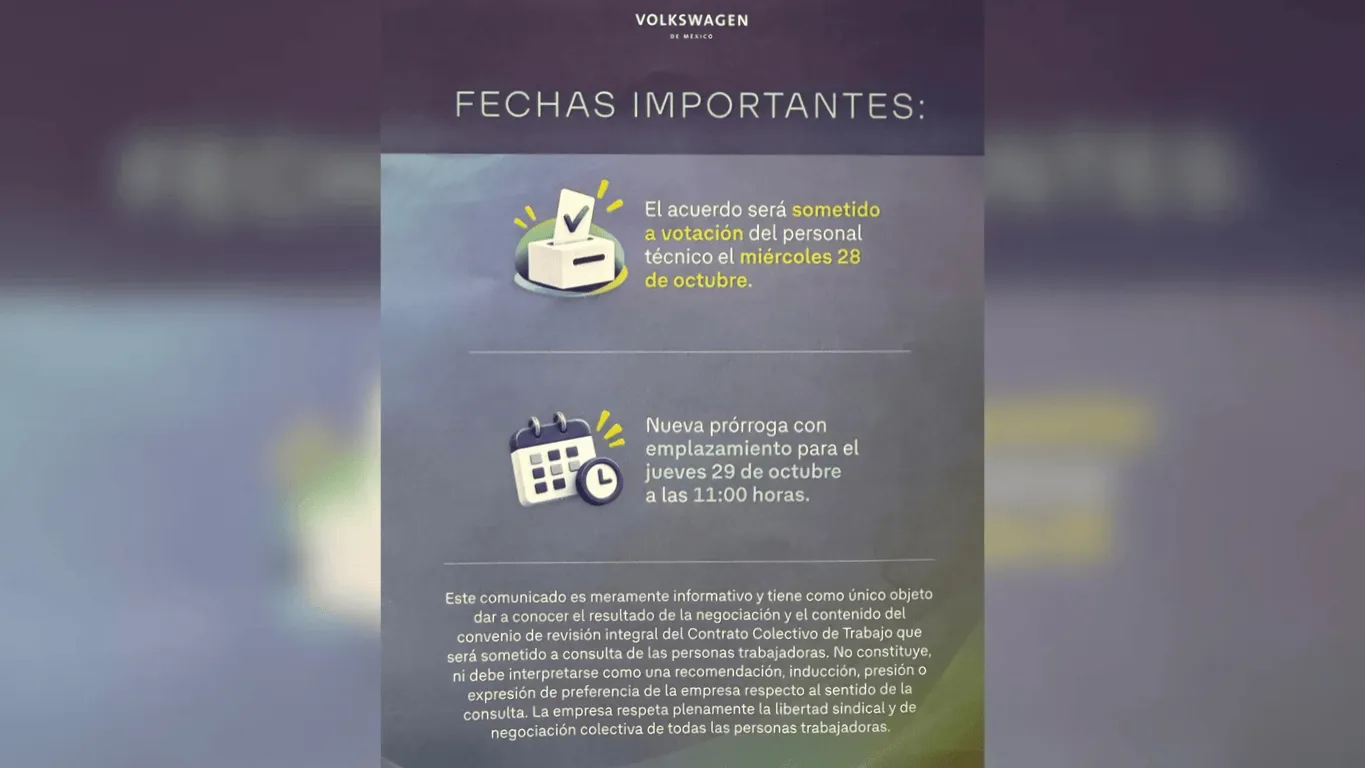 Fachada de una planta de Volkswagen, en referencia al convenio salarial en disputa